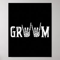 Skeleton Groom Wedding Recem casados Spooky Hallow