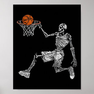 Poster Skeleton Halloween Sketll Player Dunler