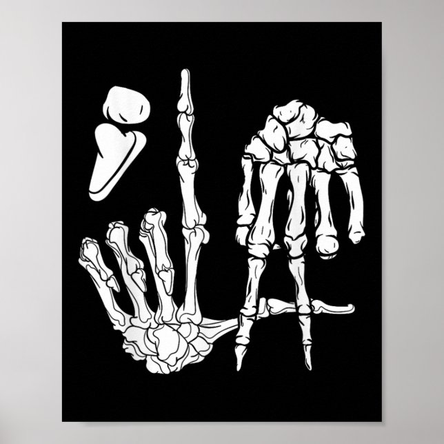 Poster Skeleton Hand Comma La Pontuation Kamala Harris (Frente)
