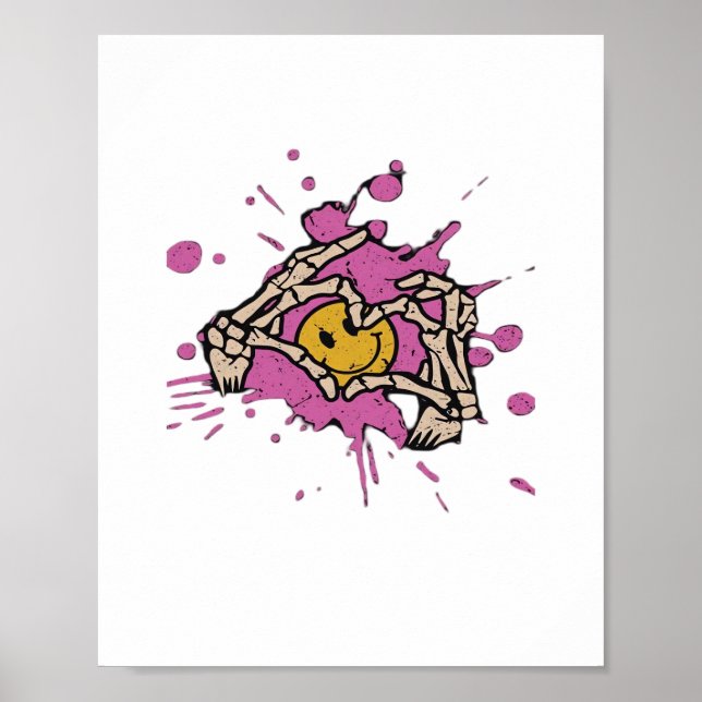 Poster Skeleton Hand Heart Show Classic (Frente)