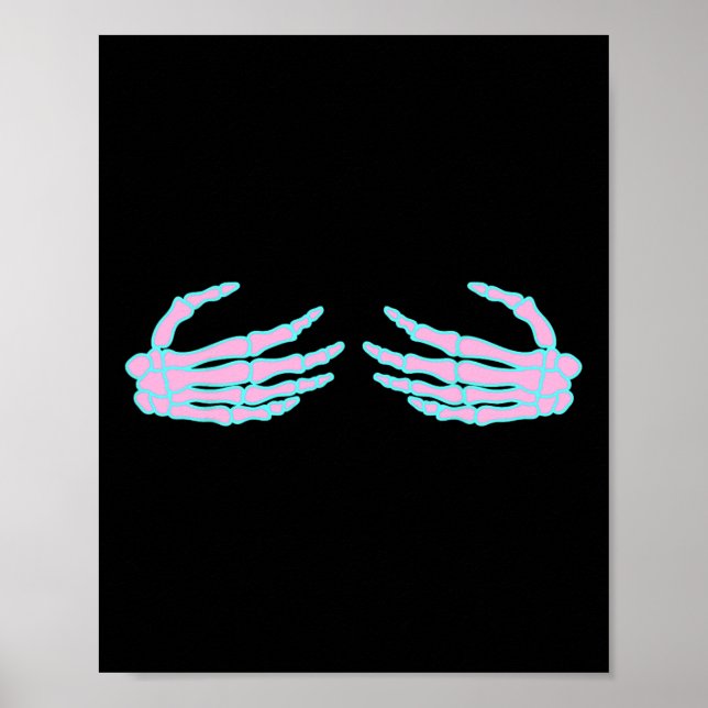 Poster Skeleton Hands On S Breast  (Frente)