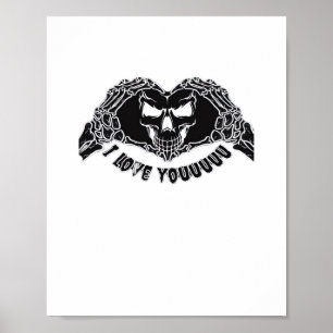 Poster Skeleton Hands Skull, Design Halloween Para Backgr