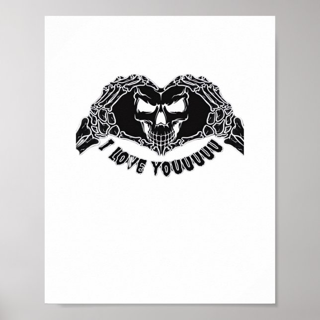 Poster Skeleton Hands Skull, Design Halloween Para Backgr (Frente)