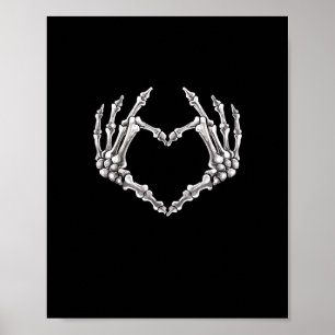 Poster Skeleton Heart And Hands Gothic Halloween Costume