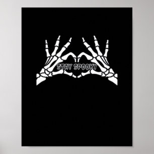 Poster Skeleton Heart and Mands Classic Design