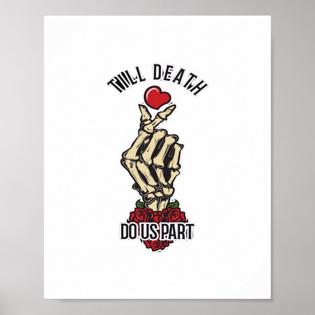 Poster Skeleton Heart até a morte nos separam (Frente)