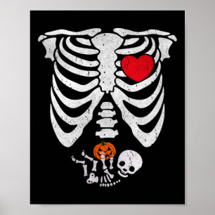 Poster Skeleton Heart Halloween Costumes by