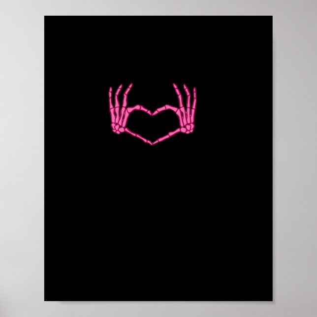 Poster Skeleton Heart Hands Classic (Frente)