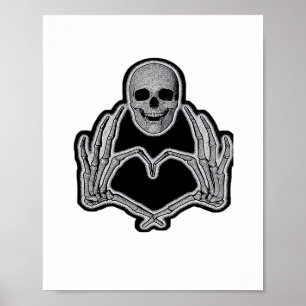 Poster Skeleton Heart Hands Classic