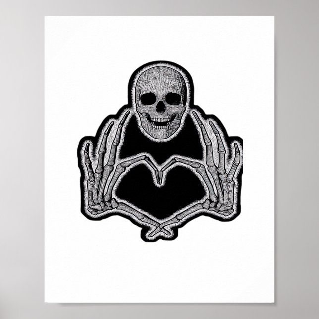 Poster Skeleton Heart Hands Classic (Frente)