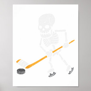 Poster Skeleton Ice Hockey Halloween Costume Spor Men Boy