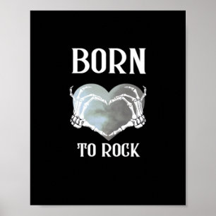 Poster Skeleton Mãos Cinza Gráfico Para Clássico