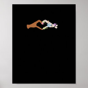 Poster Skeleton Mãos Coração Básico
