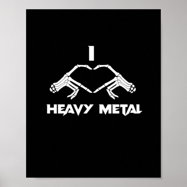 Poster Skeleton Mãos Coração - Dia de as Bruxas engraçado (Frente)