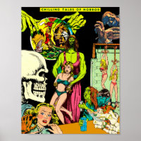 Skeleton Monsters Witch Alterou a Colagem do Horro