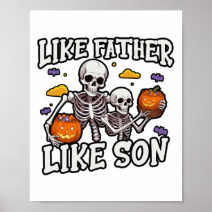 Poster Skeleton Padre Filho Correspondendo à fantasia de