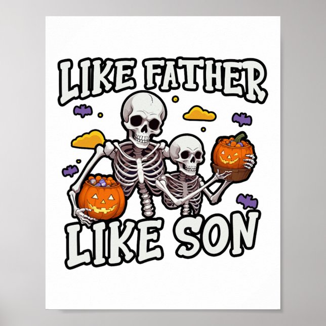 Poster Skeleton Padre Filho Correspondendo à fantasia de  (Frente)