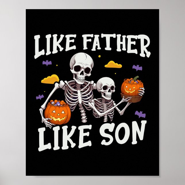 Poster Skeleton Padre Filho Correspondendo à fantasia de  (Frente)