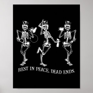 Poster Skeleton Peace Morto Termina Halloween De Hairstyl