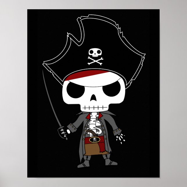 Poster Skeleton Pirate (Frente)