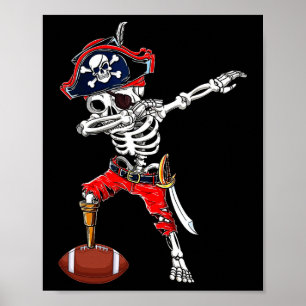 Poster Skeleton Pirate &amp; Custo do Dia das Bruxas de F