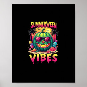Poster Skeleton Summer Summerentre Vibes Watermelon Jack-