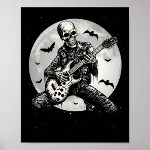 Poster Skeleton tocando violão, pedrechando o dia das bru