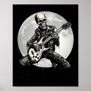 Poster Skeleton tocando violão, pedrechando o dia das bru