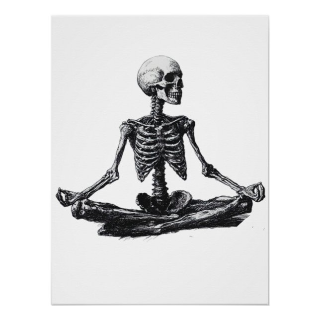 Pôster Skeleton Yoga (Frente)