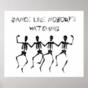 Poster Skeletons dança como ninguém assistindo o Dia da