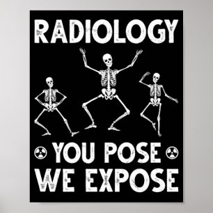 Poster Skeletons Dançantes Xray Radiologia Humor