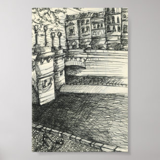 Pôster Sketchy Em Paris