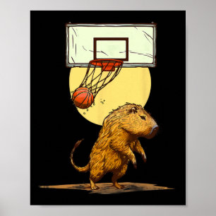 Poster Sketll Capyra Slam Dunk Bll Player Sketll Lover