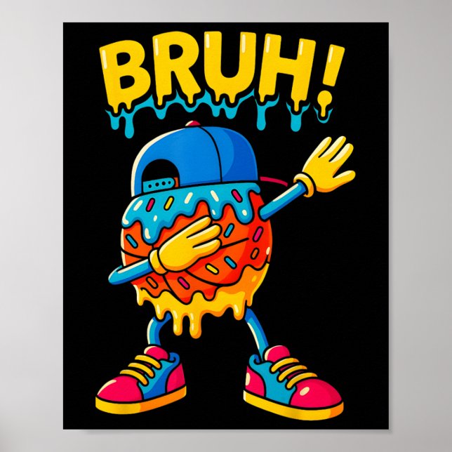 Poster Sketll Ice Cream Drip Boys Girls Cute Dabbing Game (Frente)