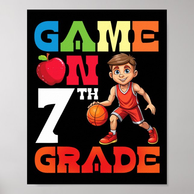Poster Sketll Player Student Playing School Game On 7th G (Frente)