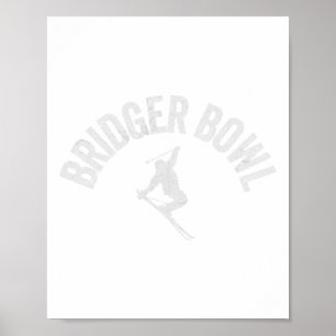 Poster Ski Bridger Bowl Vintage Skiing Legal Montana Skie
