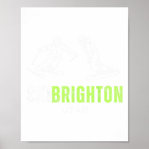 Poster Ski Brighton Utah Esquiando Snowboard Resort Vacat