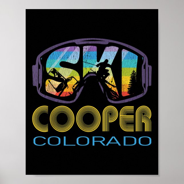 Poster Ski Cooper Colorado Esquiando Férias (Frente)