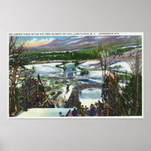Pôster Ski Jumper decola da Olimpiadas Ski Hill