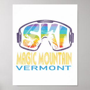 Poster Ski Magic Mountain Vermont Férias de Esqui