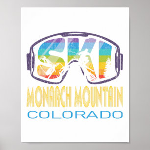 Poster Ski Monarch Mountain Colorado Vacinação de Esqui