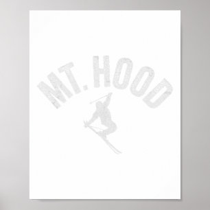 Poster Ski Mt Hood Ou (oregon) Legal Monte Hood Winter Sk