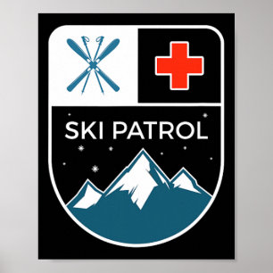 Poster Ski Patrol Winter Slopes Skining Snowboard