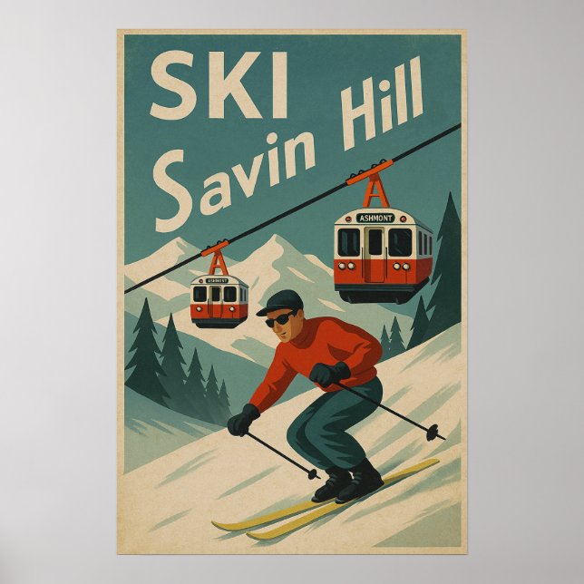 Poster Ski Savin Hill (Frente)