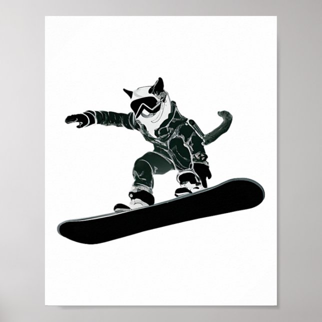 Poster Ski Snowboard Goggles Engraçado Esqui Snowboard Ca (Frente)