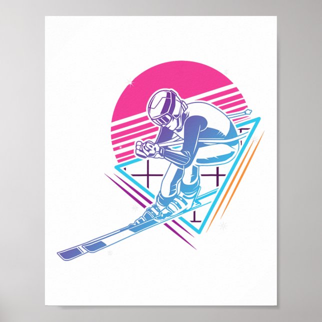 Poster Ski Trip Skiing Retro Vintage 80s 90s  (Frente)