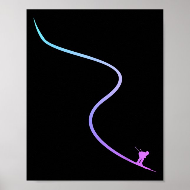 Poster Ski Winter Sports Skiing Skier  (Frente)