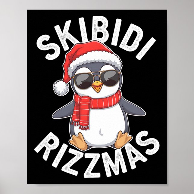 Poster Skibidi Rizzmas Engraçado Estação de Natal P (Frente)