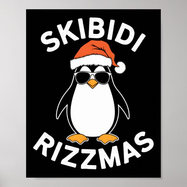 Poster Skibidi Rizzmas Engraçado Estação de Natal P (Frente)