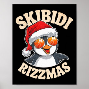 Poster Skibidi Rizzmas Engraçado Geração Alpha Gíria Nata